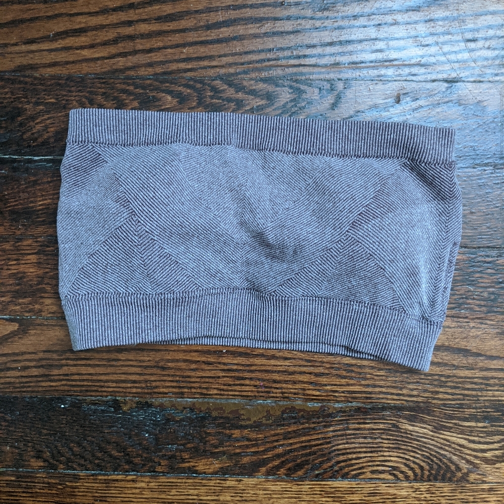 Mauve colored bandeau bra